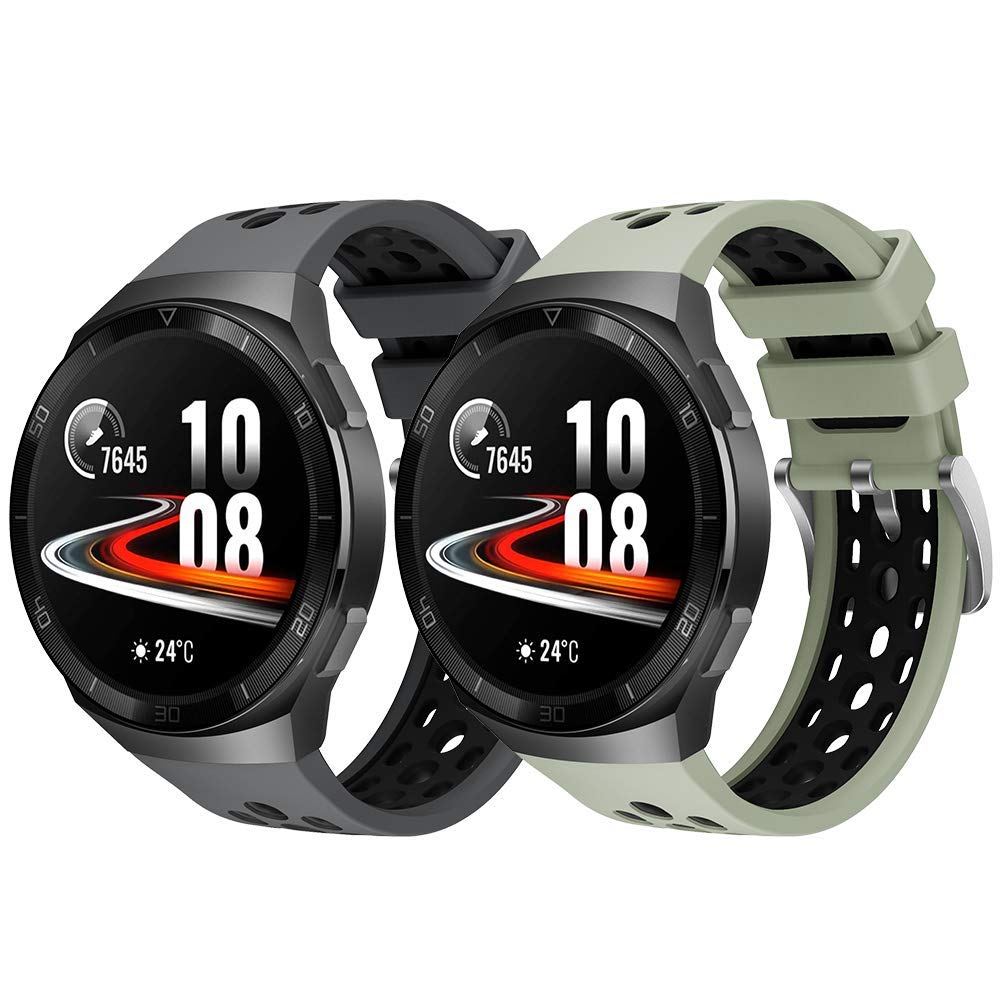 Songsier Strap Compatible with Huawei Watch GT2e, Sport Waterproof Soft Silicone Replacement Strap Bracelet Band Only for Huawei Watch GT2e