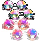 RuiJinGen Trippy Psychedelic Festivals Kaleidoscope Rainbow Sunglass Rave Goggle Glasses Prism Diffraction