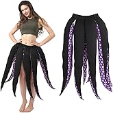 drafform Women Halloween Costume Sea Witch Costume Purple Octopuss Dress for Halloween Cosplay