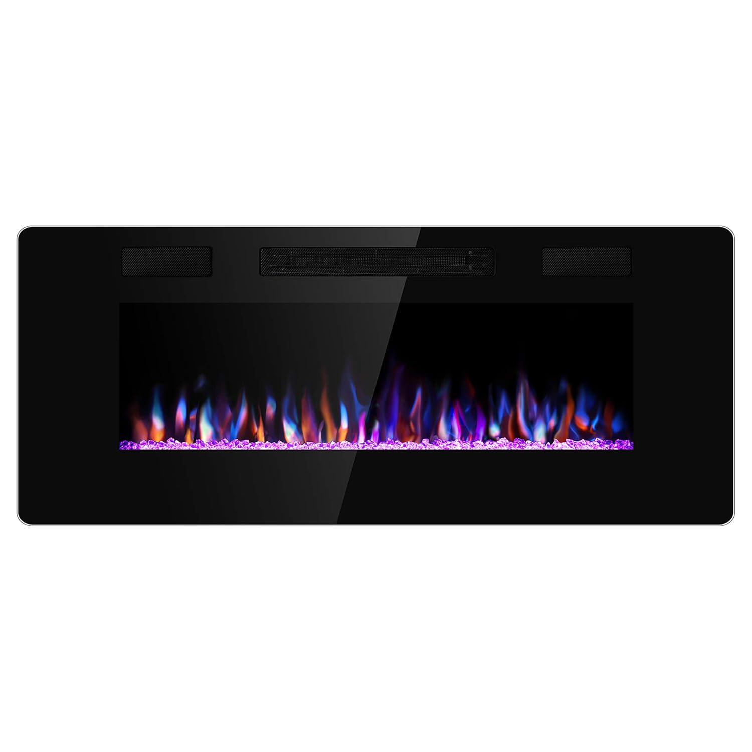 Xbeauty 42 Inch Wall Mounted Recessed Electric Fireplace Insert Flush Mount Linear Fireplace Ultra Thin Lightweight Led Fireplace Heater Fit 2x4 2x6 Stud W Touch Screen Remote Control 1500w Black Electric Fireplaces Simple And Generous Design Www