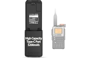QUANSHENG UV-K5 Radio 5200mAh Battery Type-C 2026 New Version Extended Battery Compatible with UV-K58,UV-K5(8), UVK6,UV-K6 Tw
