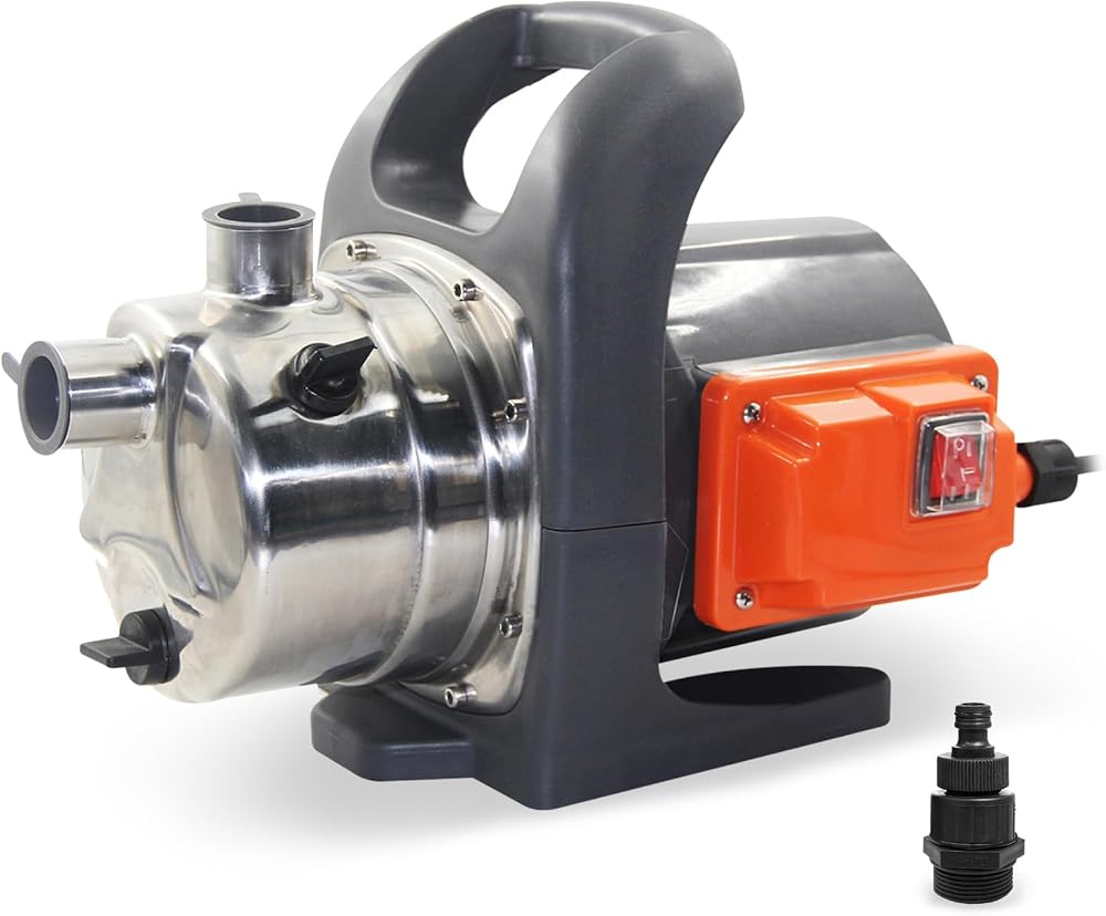 VEATON 1200W Portable Garden Booster Jet Pump 3500L/H 46m Lift 4.6 bar