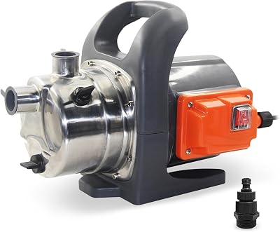 VEATON 1200W Portable Garden Booster Jet Pump 3500L/H 46m Lift 4.6 bar