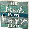 The Beach is My Happy Place Rustic Wooden Box Sign - Beach House Decor or Coastal Decoration 61XbwpKhm5L