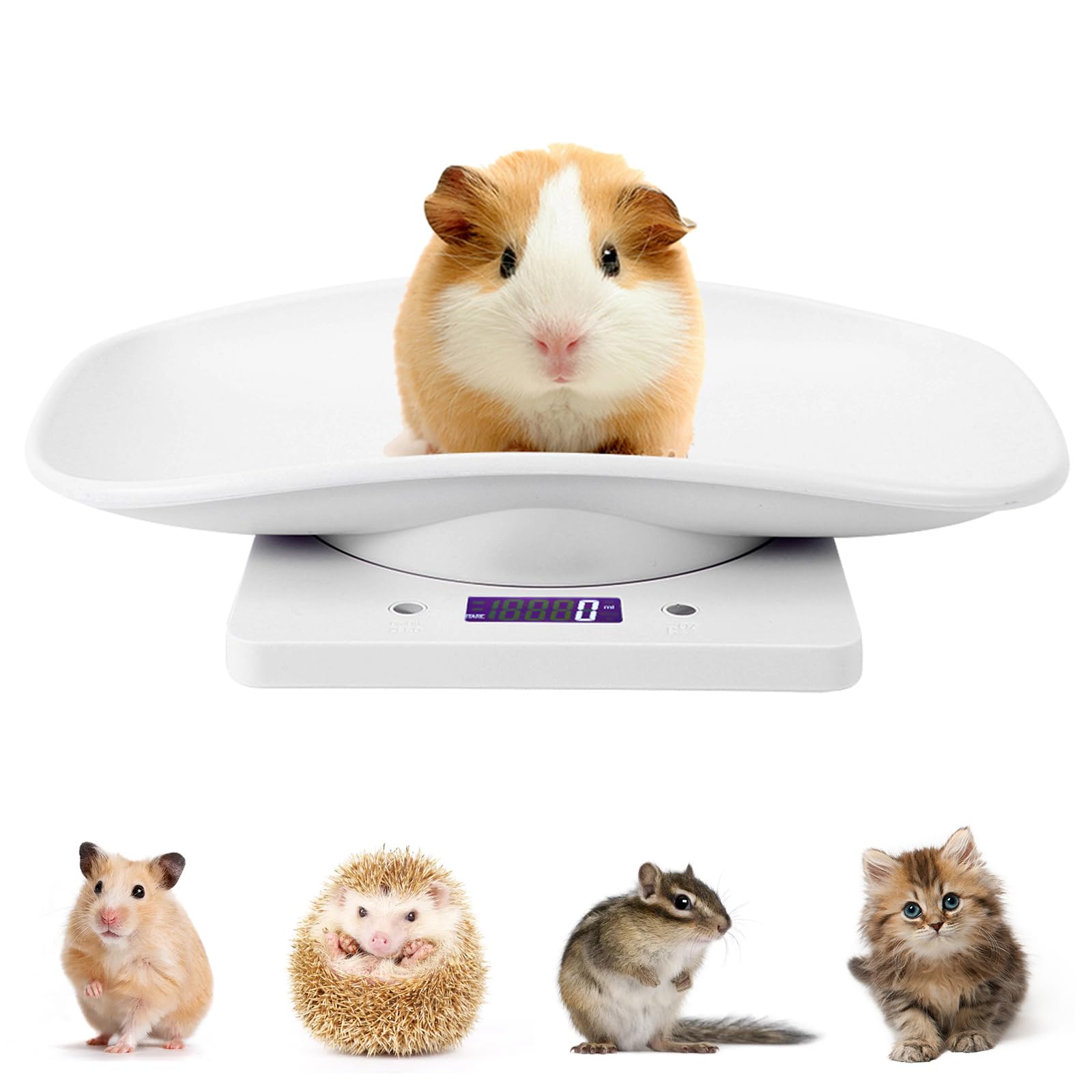 Digital Baby Scale & Pet Scale, 10kg Capacity High Precision 1g with Auto-Lock & Tare, Large LCD for Infants, Cats, Kittens, Puppies, Small Animals, Home Use with Switchable g/lb/oz for Home Use