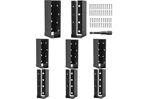 AXWHYS Concealed Joist Hangers, 8 Pcs 2"x8" Outdoor Trim Concealed Flanges, Q235B Steel Powder Coated Concealed Mount Joist Hangers for 2"x8" Beam Swing