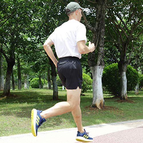 MIER Men's 5 Inches Running Athletic Shorts Quick Dry Workout Training Tennis Shorts with 4