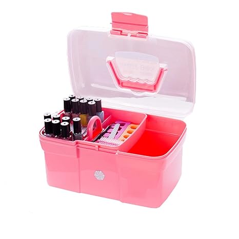 Uzinb Hand Held Desktop Storage Box Plastic Scissors Makeup