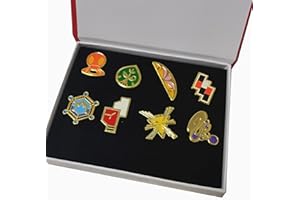 YUANstore Applicable to Pocket Monster Generation 1-6 Gym Badge Collection Box, Game Collection Set of 8PCS, Gift for Boy and Girls
