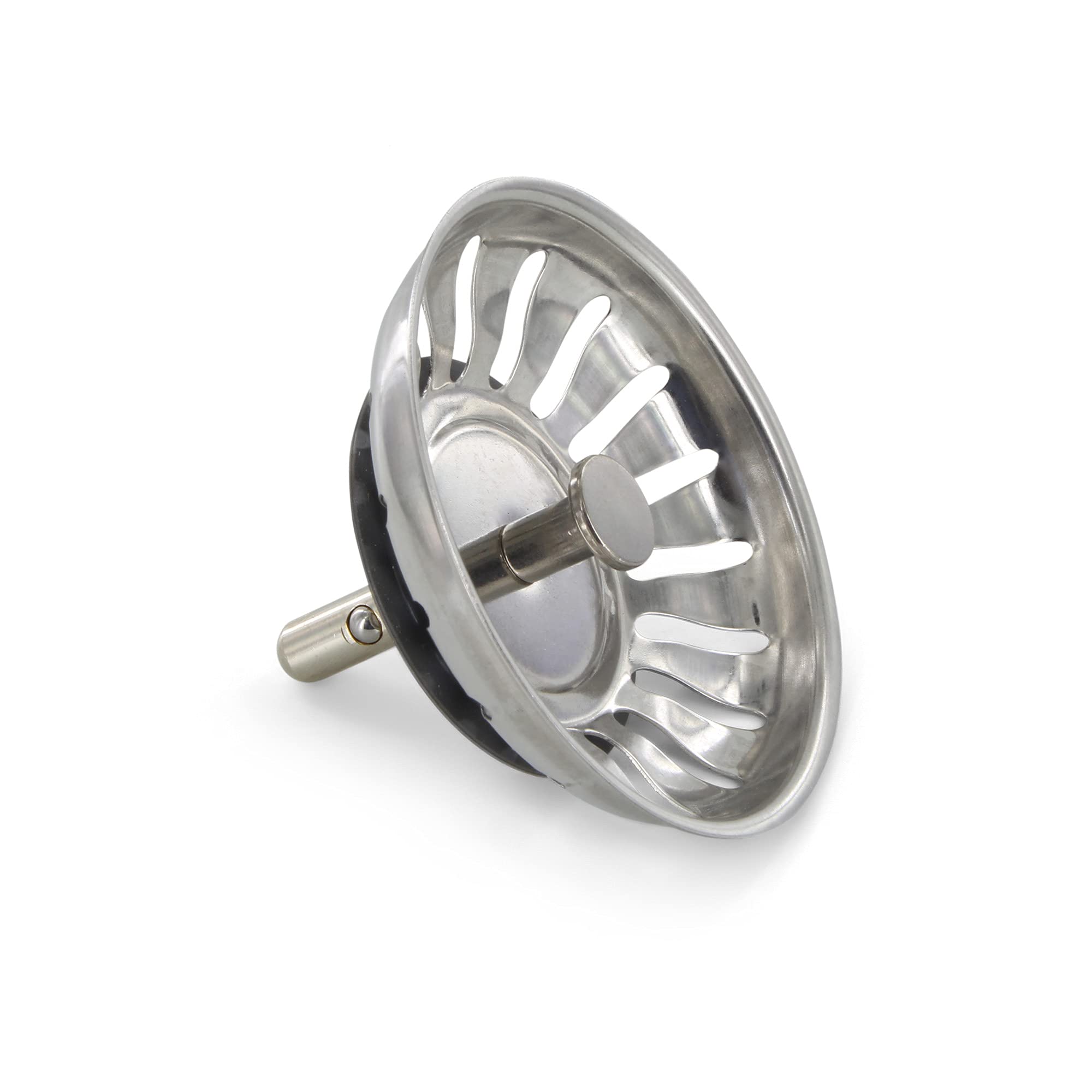 DL-pro Strainer basket 79 mm, Silver, Metal, Polished - Fits like Blanco 125590, 18 Slots, 3.5 inch Spigots, Premium Quality