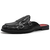 youxiaoyou Men's Dress Mule Slippers Suede Slip-On Loafers Velvet Backless Sandals Size 7-13