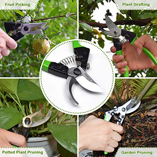 IRRIGLAD V8 Professional Pruning Shears, Gardening Scissors, Hand Pruners, Garden Clippers, Stainless Steel Blades, 8" Heavy Duty Tree Trimmers, Safety Lock - Thumbnail 4