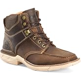 PHANTOM RIDER Men's Brunel Moc Toe Boot, Industrial and Construction Footwear for Durability and Comfort, Brown - 11 D