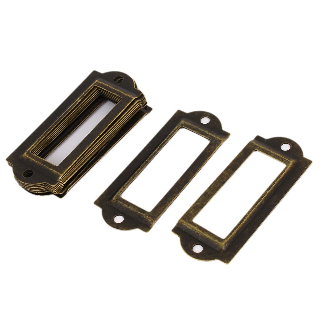 Sourcingmap Library File Drawer Label Tag Name Card Holder Bronze Tone 10pcs
