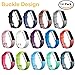 HWHMH Colorful Silicone Replacement Secure Band with Chrome Watch Clasp and Fastener Buckle for Fitbit Alta HR and Alta - Fix The Tracker Fall Off Problem (Pack of 14)