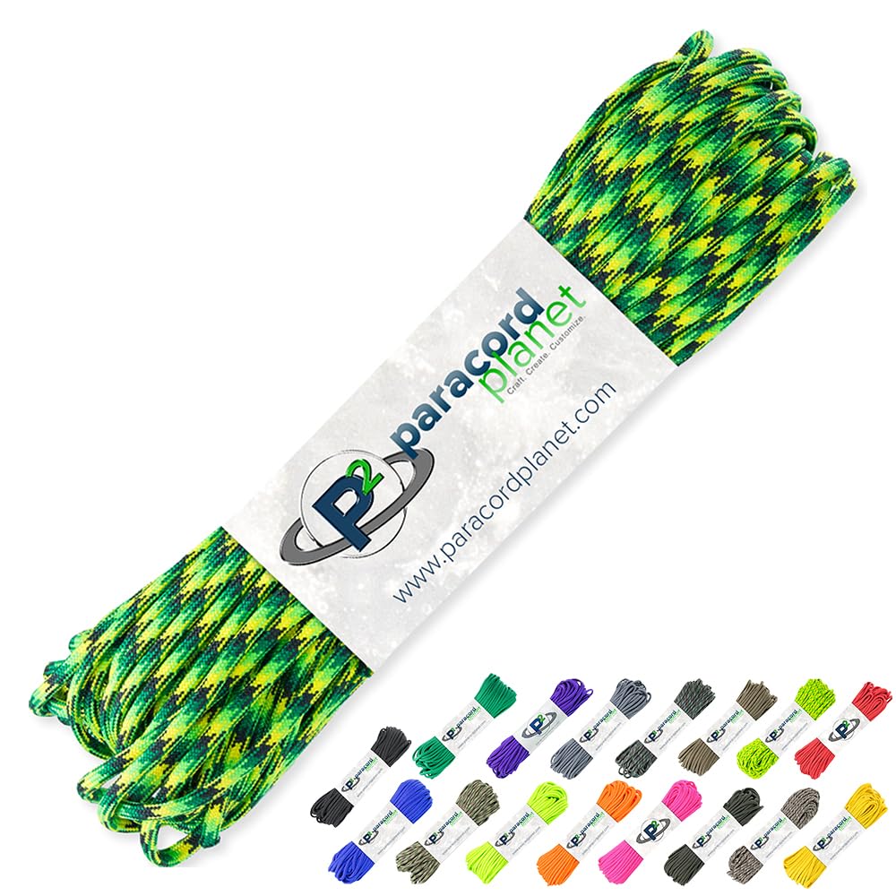 PARACORD PLANET 100' Hanks Parachute 550 Cord Type Iii 7 Strand Paracord Gecko