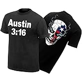 Stone Cold Steve Austin 3:16 American Texas Skull Double-Sided Printed Pure Cotton T-Shirt
