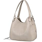 DOURR Women's Multi-pocket Shoulder Bag Fashion Vegan Leather Handbag Tote Purse