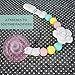 Vesta Baby Pacifier Clips with Silicone Teething Beads for Girls, MAM Pacifier Clip Adapter, Soothie Pacifier Holder & Baby Teether Holder, Universal Binky Clips are Best Baby Girl Gifts, Set of 2