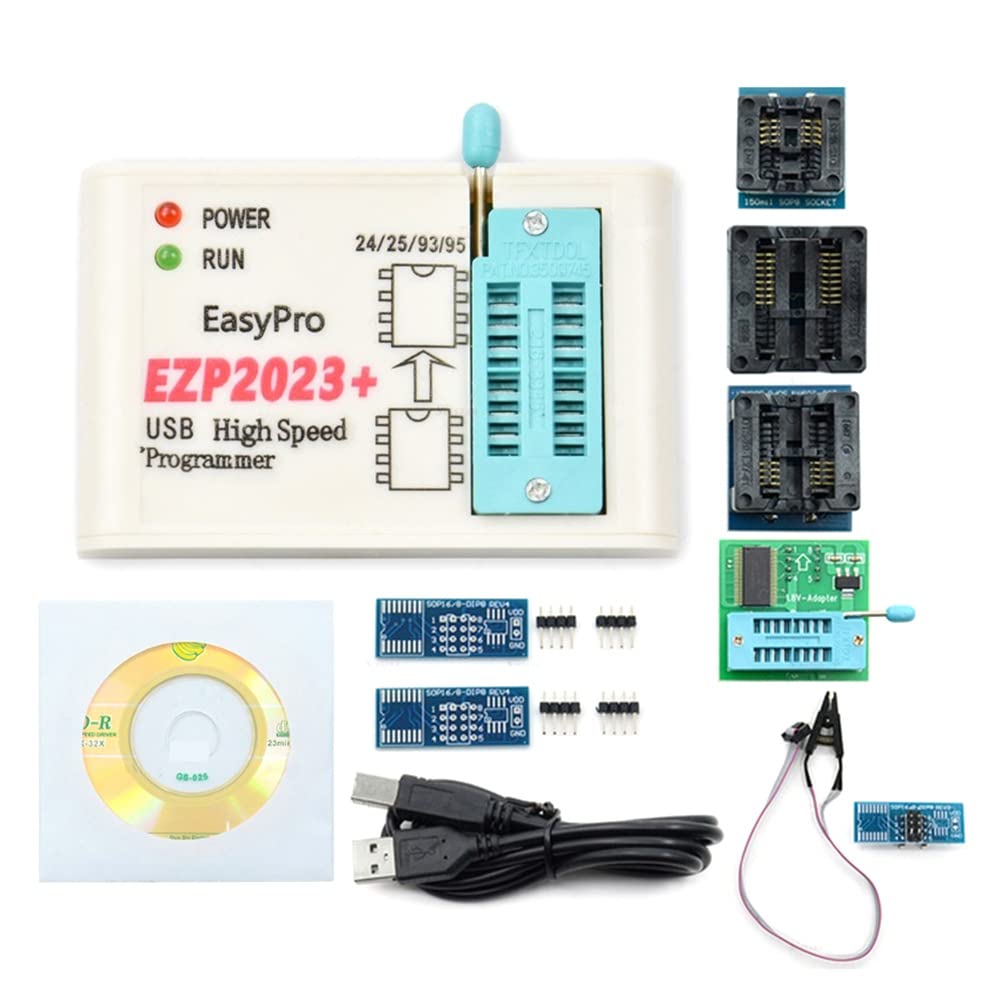 Hopbucan EZP2023+ High-Speed SPI FLASH Programmer Programmer Support 24/25/93/95 EEPROM Bios 25T80 Burning Offline Copy