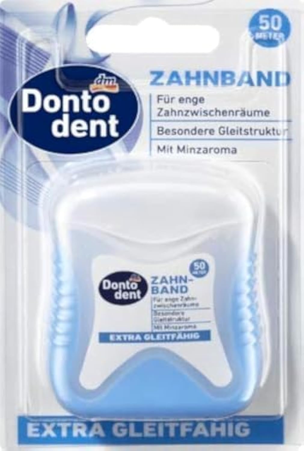 Dontodent Dental Floss Tape Extra Glide, 50 m, Mint