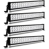 LED Light Bar YITAMOTOR 4PCS 24 Inch 120W Spot Flood Combo LED Work Light White Head Lamp Driving OffRoad High Power Waterproof Lights compatible for ATV Jeep 4x4 Tractor Truck SUV Boat Cart Car