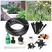 PATHONOR Drip Irrigation Kits, Plant Watering Kit with 50ft 1/4" Blank Distribution Tubing Hose, 5pcs Misters,10pcs Support Stakes,15pcs Barbed Fittings,Quick Adapter for Garden Flower Beds
