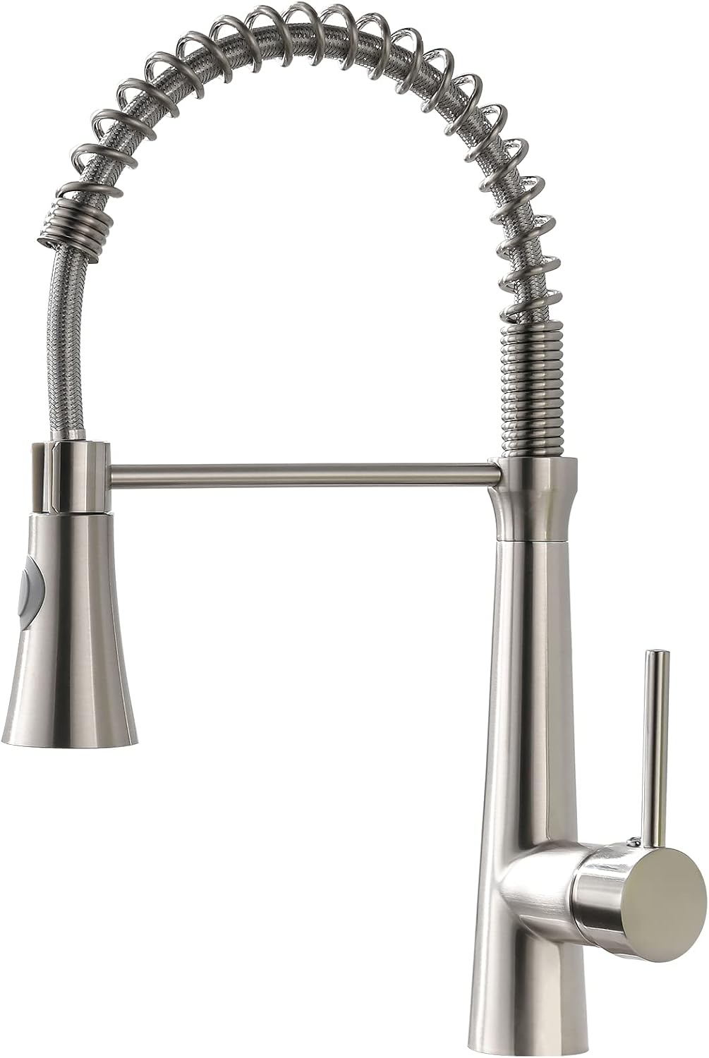 WANMAI Kitchen Faucets with Pull Down Sprayer Single Handle High Arc Kitchen Sink Faucet, Brushed Nickel Kitchen Faucet - - 