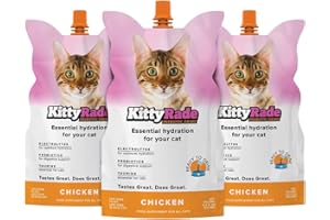 TONISITY KittyRade – Delicious, Healthy Prebiotic, Isotonic Drink for Cats, Electrolytes | Reliable Hydration Drink for Cats & Low Calorie | Cat Health Supplement | Resealable Packs | (250ml x 10)