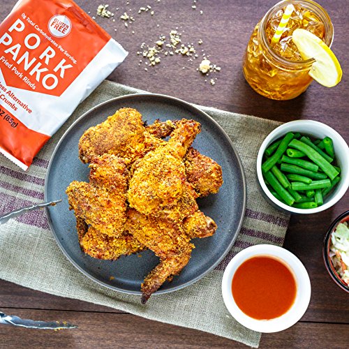 Pork Panko - 0 Carb Pork Rind Breadcrumbs - Keto and Paleo Friendly, Naturally Gluten-Free and Carb-Free, Crispy Topping, Pork Chop Breading, Paleo Crab Cakes, Keto Meatloaf (3 x 3oz Packs)