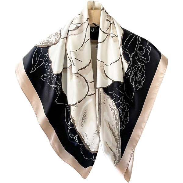 YMXHHB Silk Like Scarf Neck Scarves Women's Large Square Satin