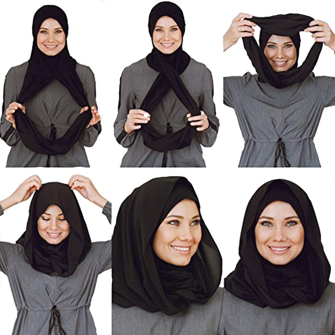 Cotton and Shiffon headscarf, instant hijab, ready to wear hijab for women by VeilWear