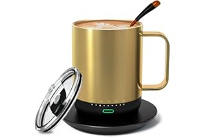 vsitoo S3pro Temperature Control Smart Mug 2 with Lid, Self Heating Coffee Mug 14 oz, 90 Min Battery Life - APP & Manual Controlled Heated Coffee Mug - Improved Design - Gifts for Coffee Lovers