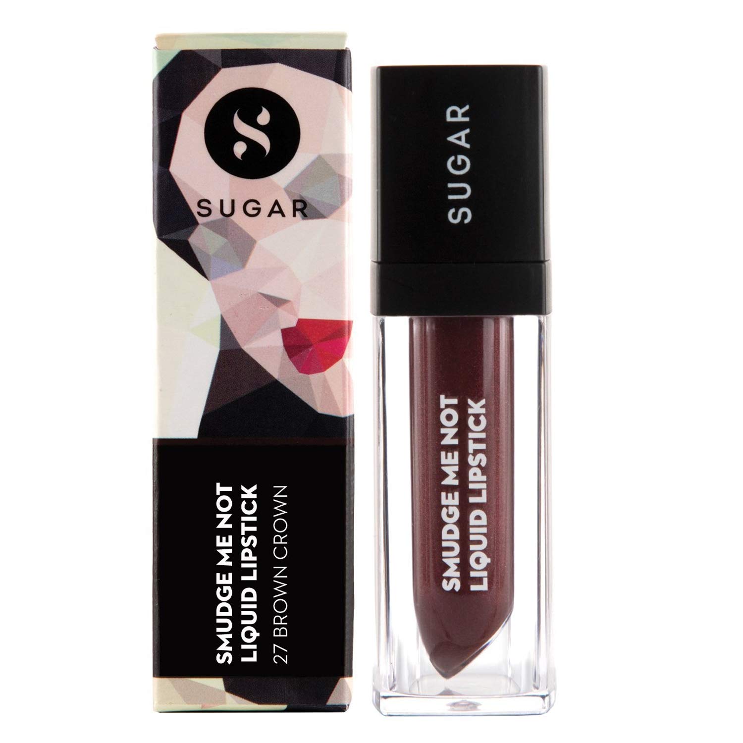 SUGAR Cosmetics Smudge Me Not Liquid Lipstick 27 Brown Crown (Plum Brown), 4.5 ml