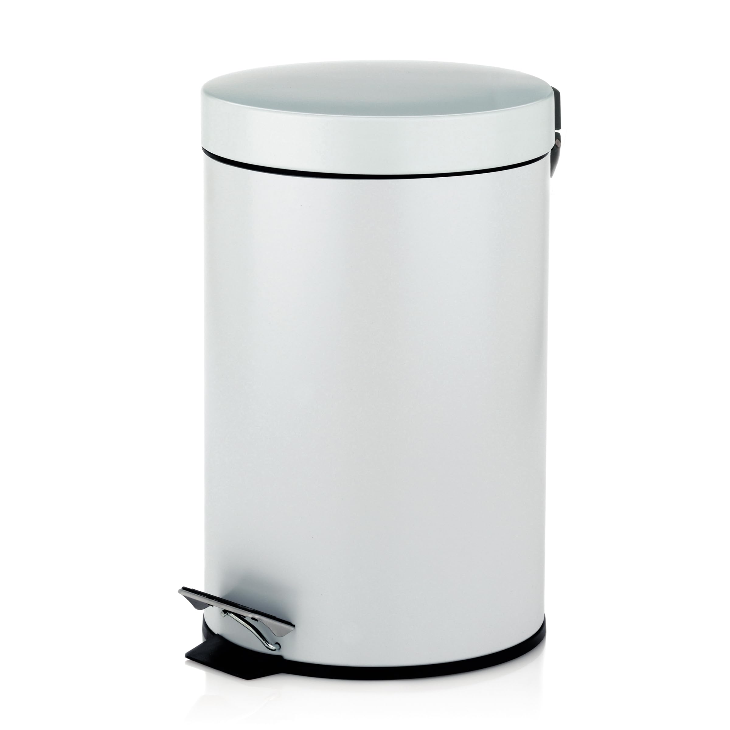 kela 18160 Rubbish Bin, 3 l, Metal, Monaco, White