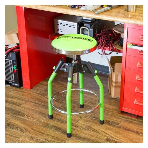 OEM TOOLS 24912TWO Hydraulic, 2 Pack | Comfortable, Adjustable-Height Bar-Style Swivel Stool, Ideal for Mechanics’ Shops, Garage, Workshop, Man Cave, and More | Easy Assembly, Green