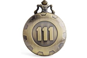 SUMMERTY NEW Yaye Hot Game Fallout 4 Theme Pendant Vault 111 Refuge Bronze Quartz Chain Pocket Watch with Gift Box