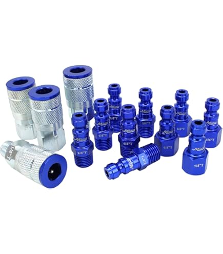 Kit Raccordi Pneumatici Milton M Style - 14 Pezzi 1/4'' NPT - Foto 3