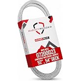 MightyRugged 07200023 Deck Belt for Ariens IKON XD 52, Gravely ZT X 52 | Fits Ariens IKON X, XL, XD 52, Zoom XL 54, Zoom 2552 serial 025000 up, Gravely ZT X, ZT XL 52/54 - 1/2" x 145.5"