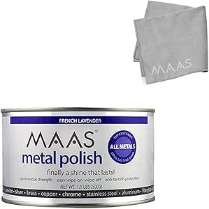 MAAS Metal Polish 1.1 lb Can with Free Microfiber Cloth