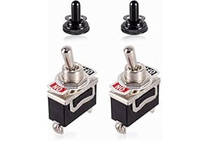 DMWD Heavy Duty Rocker Toggle Switch 15A 250V 20A 120V SPST 2Pin ON/Off Electric Pull Push Switch Metal Bakelite Housing Wate