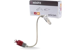 OTTO TECH Wire for Oticon Hearing Aids, Genuine OEM MiniFit Speakers&Receivers Unit - Type 85, Size 2, Side Right(Red) - Compatible with Oticon, Bernafon, Sonic, and Philips Hearing Aid Supplies -1 PCS