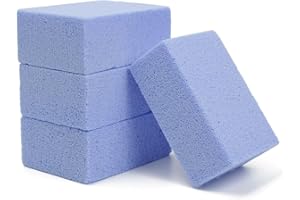 HOKILANDS Multiuse Magic Cleaning Stone Barbecue Grill Cleaner Griddle Scraper for Removing Stains BBQ Grease，4 Pack Blue Clean Block Clean Brick Cleaning Brush for Flattops Cookers Pool Racks Toilet Utensils