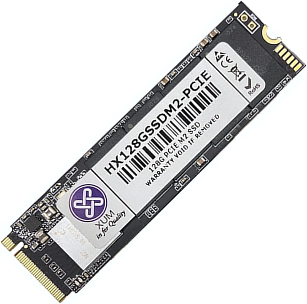 XUM 128GB PCIe Gen3 M.2 NVMe SSD Internal Storage 3500MB/s Fast Computer Drive