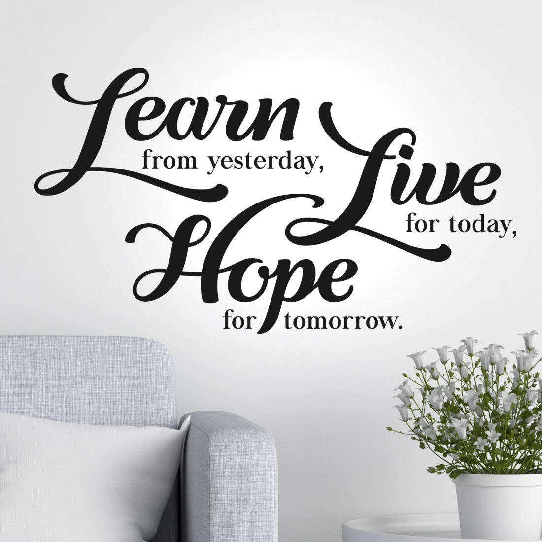 Learn Live Hope Motivational Wall Quote Art Posters Bedroom Sticker Kids Room Decoration Inspirational Quotes Positive Stickers Decal Print Poster Nursery Pictures Gym Prints Office Classroom Vinyl