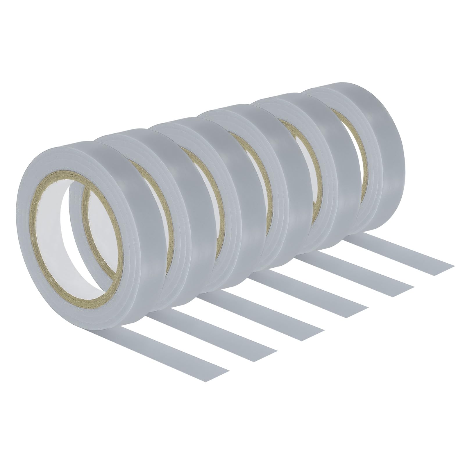 PATIKIL 32.8Ft Grip Finishing Tape, 6 Pack PVC Racquet Finishing Tapes Racket Accessories Sticky Seal for Tennis Badminton, Silver