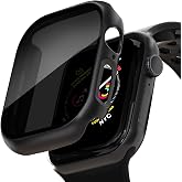 KUYUBMINYR Privacy Case for Apple Watch Screen Protector Series 10/11 46mm | 2 Pack Black privacy case with tempered glass sc