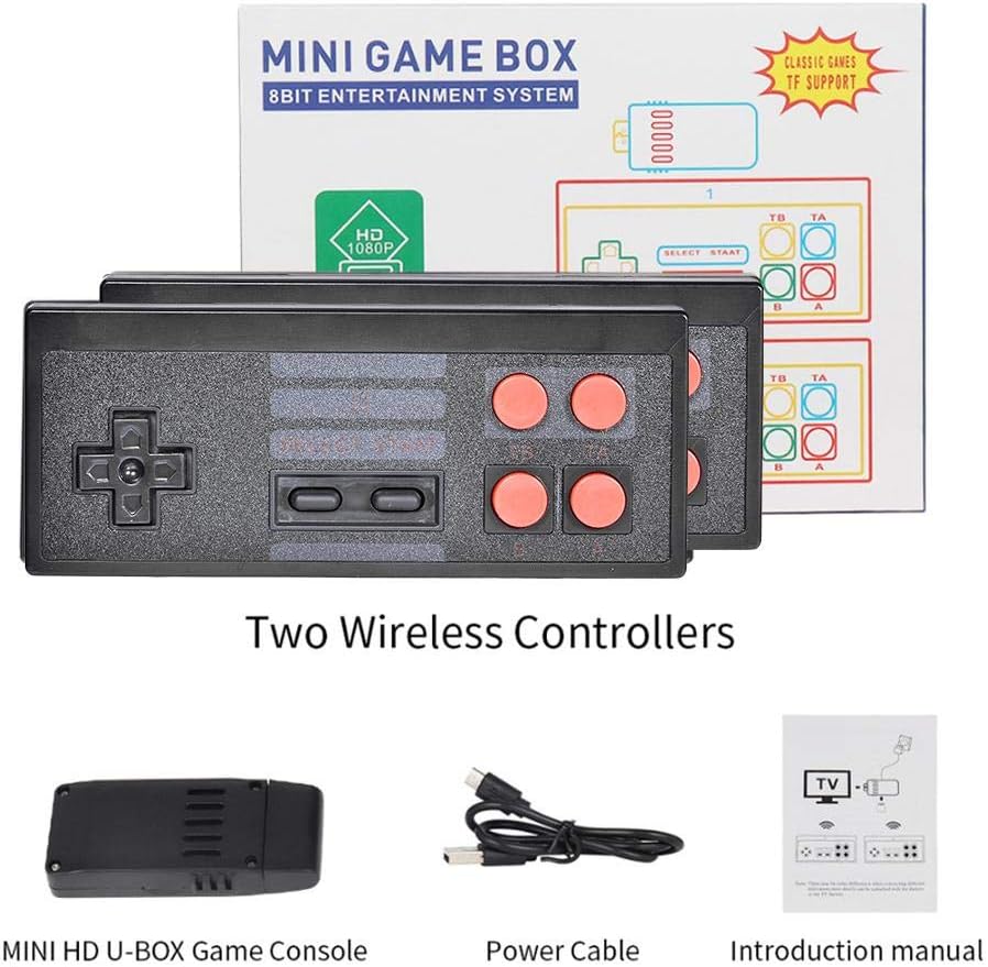 Doble Asa Salida Hd Mini Maquina De Juegos Arcade Consola De Juegos Inalambrica 4k Mini Controlador Retro De 8 Bits Juego Clasico 1 Incorporado Juegos Y Accesorios Juegos Electronicos Portatiles