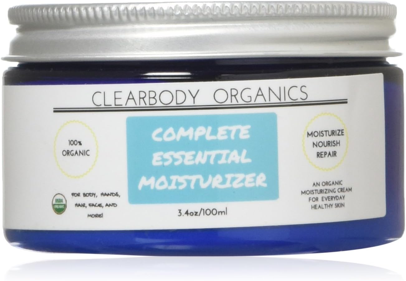 Organic Body Butter-Thick & Luscious-USDA Organic Ultra Moisturizing Natural Cream For All Skin Types (Dry, Sensitive, Normal, Oily, Damaged) Fragrance Free With Organic Shea Butter & Beeswax (3.4oz)