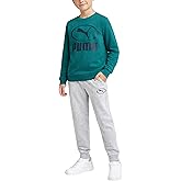 PUMA Boys Sweatpants Set - 2 Piece Soft Fleece Crewneck Pullover Boys Sweatshirts and Jogger Pants Kids Activewear Set (8-16)